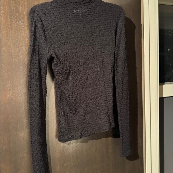 Frame Denim Black Textured Top - Picture 2 of 3